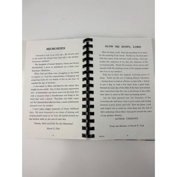 Treasured Recipes From The Kitchen Of Mural E. Fisk Spiral-Bound Cookbook 1990s - Picture 16 of 16